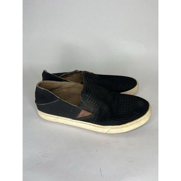 Olukai Black Mesh Synthetic Slip On Casual Shoes Women Sz 7.5M US/38EU - Picture 12 of 13